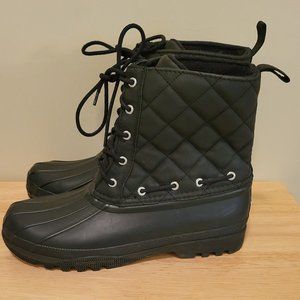 WOMENS CLASSIC SPERRY QUILTED WATERPROOF RUBBER BOOTS SIZE 10